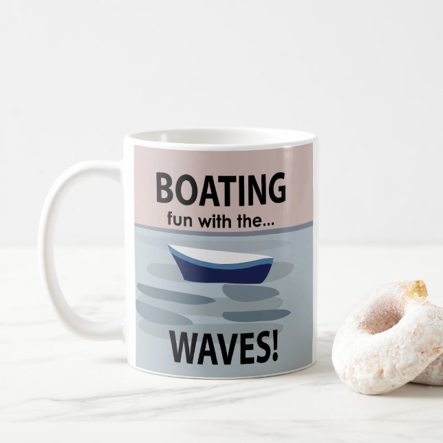 Boote, die mit den Wellenbooten Spaß machen Kaffeetasse (Mit Donut)