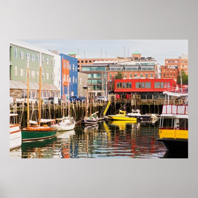 Boote gegossen | Portland, Maine Poster (Vorne)