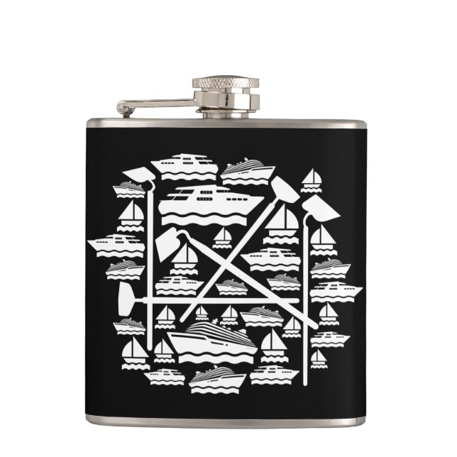 Boote & Hacken Flasche Flachmann (Vorderseite)