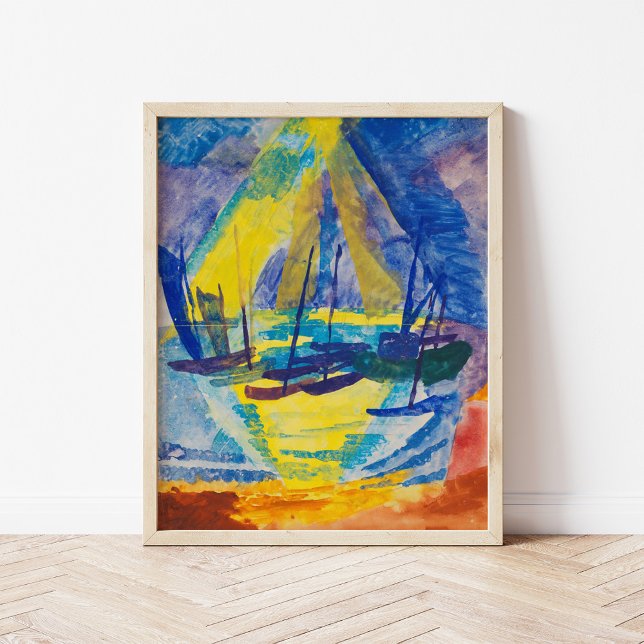 Boote im Abend Sun | Fritz Schaefler Poster (Von Creator hochgeladen)