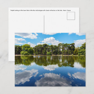 Boote im Bois de Boulogne - Paris Postkarte