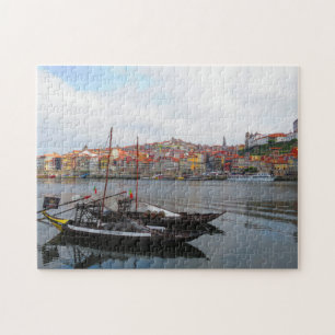 Boote im Fluss Douro - Porto, Portugal Puzzle
