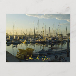 Boote im Hafen, danke Postkarte