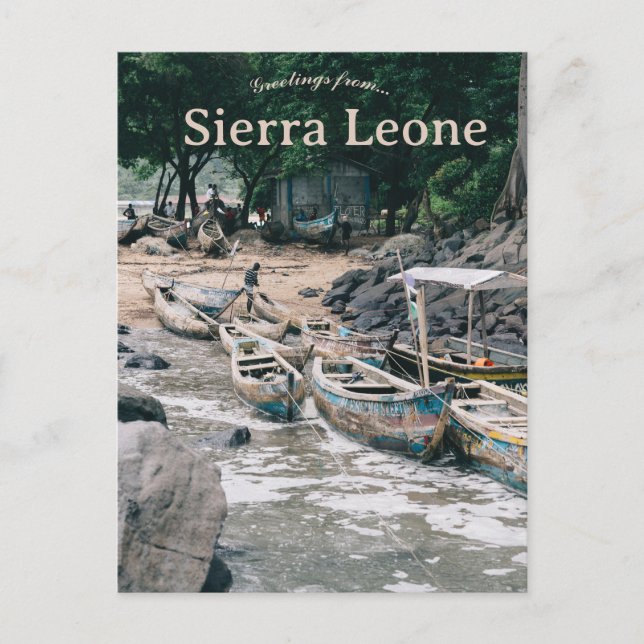 Boote im Hafen von Kent Sierra Leone Postkarte (Vorderseite)