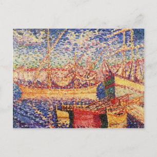 Boote im Hafen von St. Tropez per Kreuz Postkarte