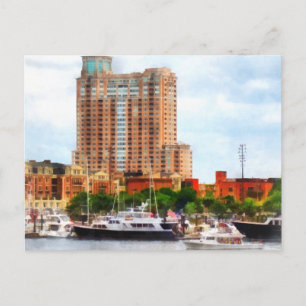 Boote im Innenhafen Baltimore MD Postkarte