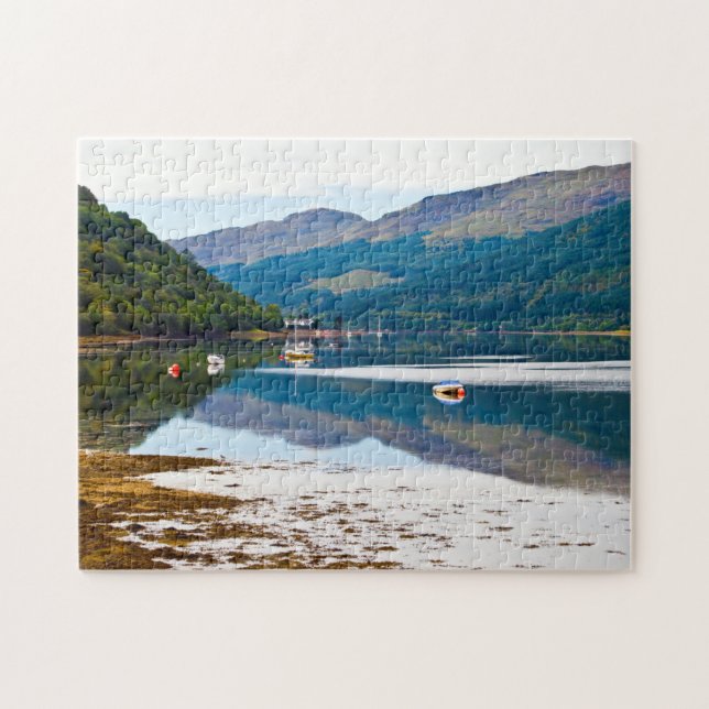 Boote im Loch Long, Arrochar Jigsaw Puzzle (Horizontal)
