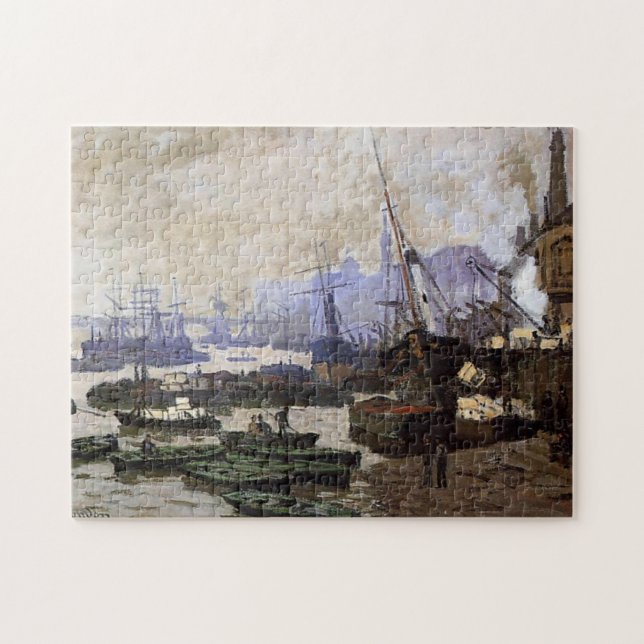 Boote im Pool von London Monet Fine Art Puzzle (Horizontal)
