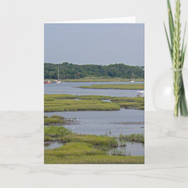 Boote im See Karte (Vorderseite)