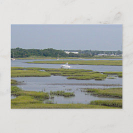 Boote im See Postkarte