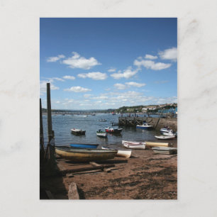 Boote im Teignmouth Devon UK Postkarte