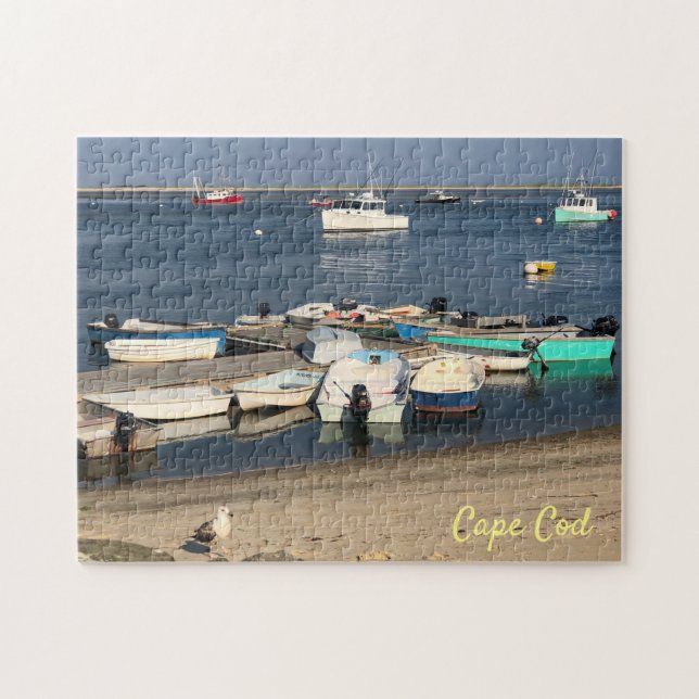 Boote im Wasser, Chatham, Cape Cod, Massachusetts Puzzle (Horizontal)