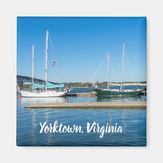 Boote im York River durch Yorktown Magnet (Vorne)