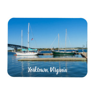 Boote im York River durch Yorktown Magnet