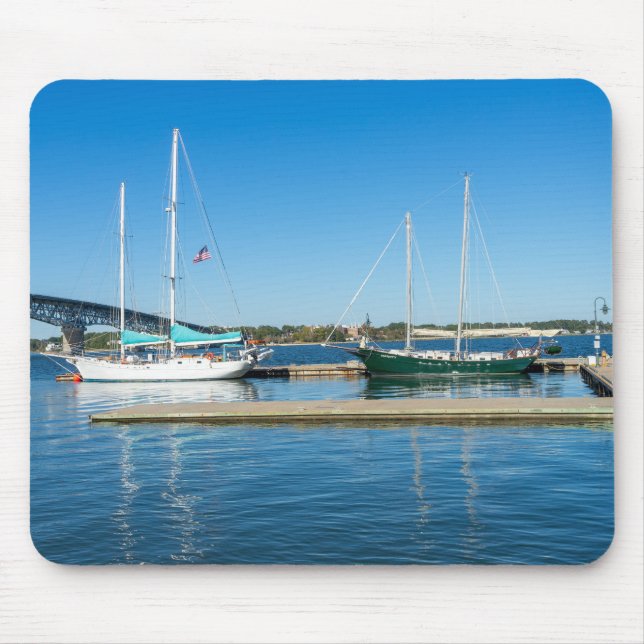 Boote im York River durch Yorktown Mousepad (Vorne)