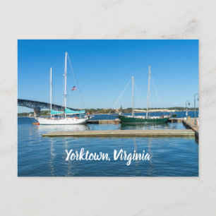 Boote im York River durch Yorktown Postkarte
