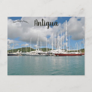 Boote in Antigua Postkarte