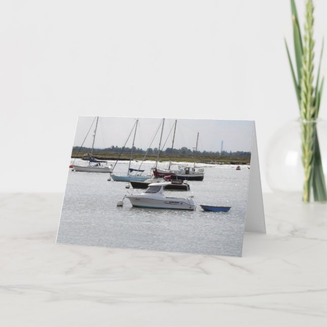 Boote in Burnham on Crouch Karte (Vorderseite)