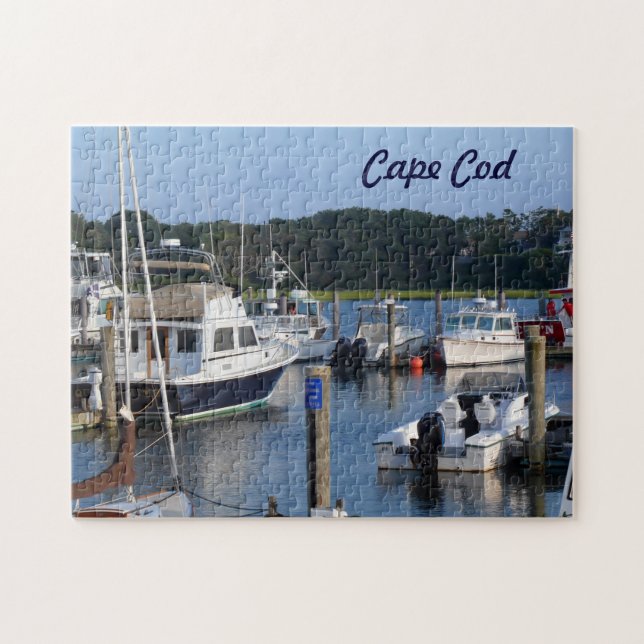 Boote in einem Cape Cod-Hafen Puzzle (Horizontal)