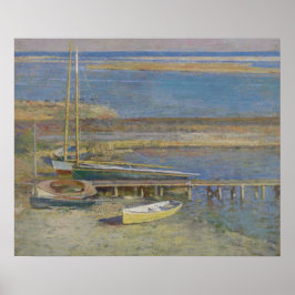 Boote in einer Landschaft (New England Landschaft) Poster