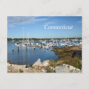 Boote in einer Marina in Stonington, Connecticut Postkarte