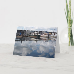 Boote in Hafennotecards Karte