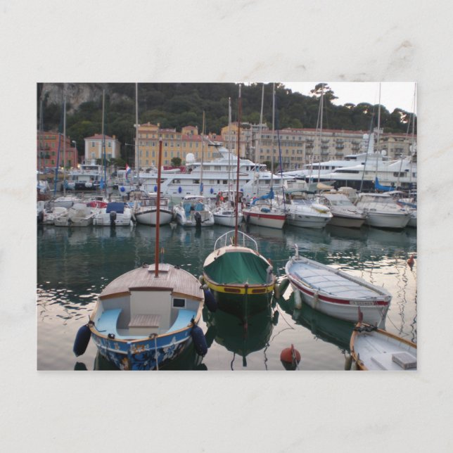 Boote in Nizza Postkarte (Vorderseite)