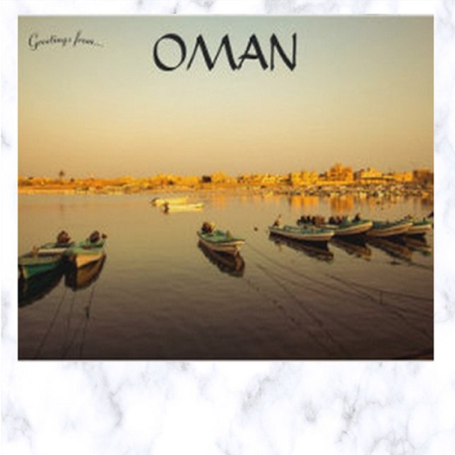 Boote in Salalah Oman Postkarte (Von Creator hochgeladen)