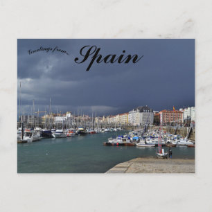 Boote in Santander Cantabria Spanien Postkarte