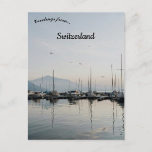 Boote in Zug Schweiz Postkarte