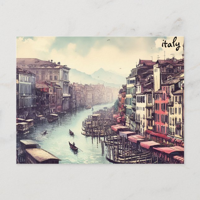 Boote kaufen Karte kursiv auf Postkarten (Vorderseite)