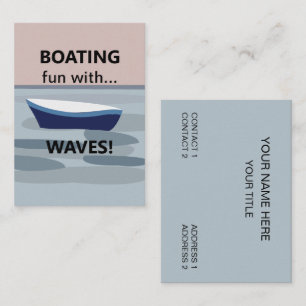 Boote mit Spaß auf den Wellen Boote Visitenkarte