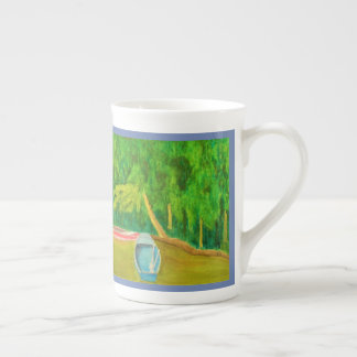 Boote Monets im Garten-Teich-Aquarell Prozellantasse
