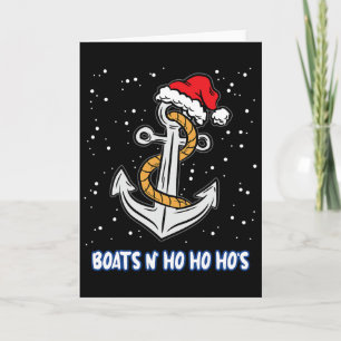 Boote N Ho Ho Hos Weihnachts-Pyjama Lustiger Humor Karte