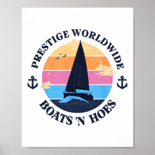Boote N Hoes Lustiger Retro-Komödienfilm Bootfahre Poster