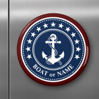 Boote oder Familienname Ankerstars Red White Blue