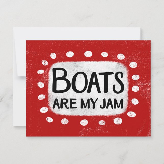 Boote sind meine Jam Grußkarte Karte (Vorderseite)