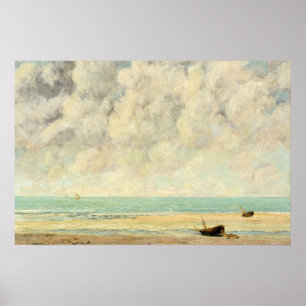 Boote Strand Seestück Vintage Art Poster