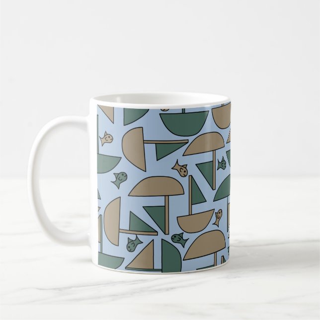 Boote und Fische Sherpa Blanket Kaffeetasse (Links)