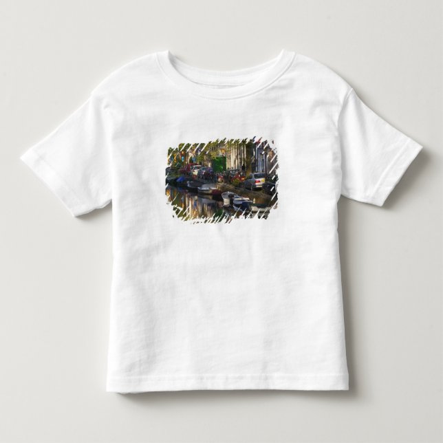 Boote und Gebäude entlang des Kanals, Kleinkind T-shirt (Vorderseite)