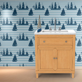 Boote und horizontale Streifen Tapete