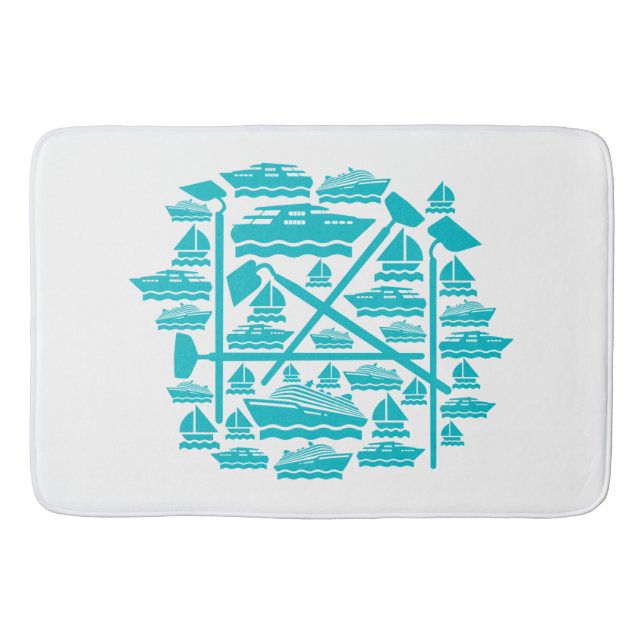 Boote und Hunde Badematte (Vorderseite)