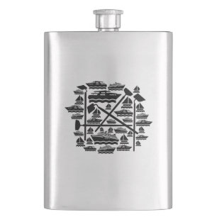 Boote und Hunde Flachmann