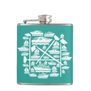 Boote und Hunde Flachmann