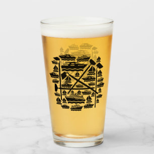 Boote und Hunde Glas