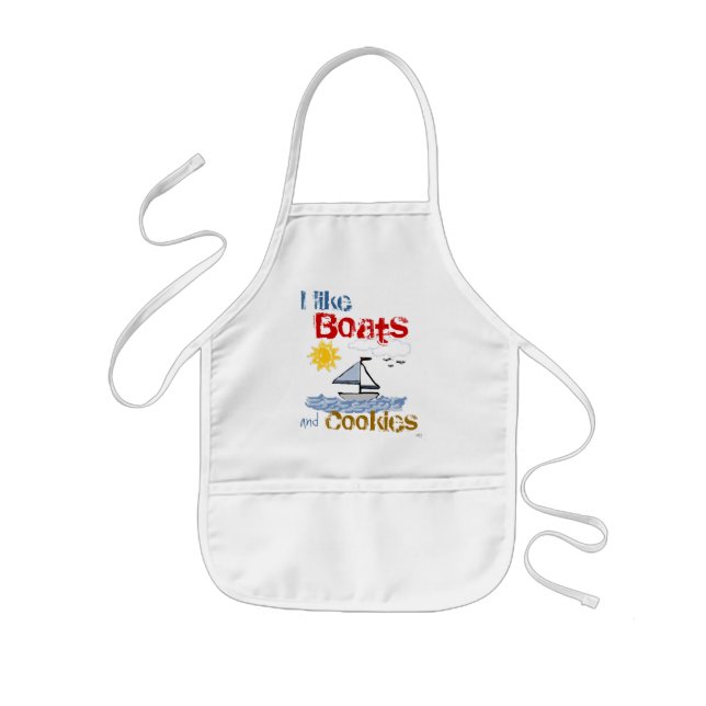 Boote und Kekse Backen Kinderschürze (Vorne)
