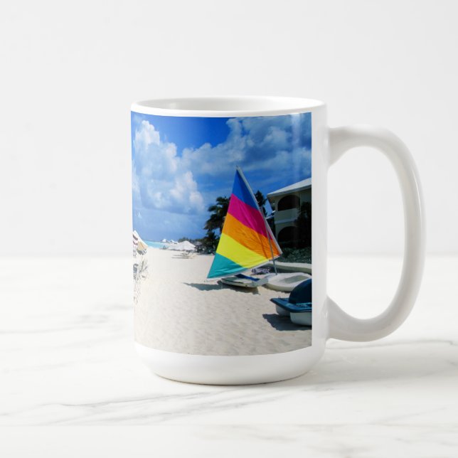 Boote und Strand-Stühle Tasse (Rechts)