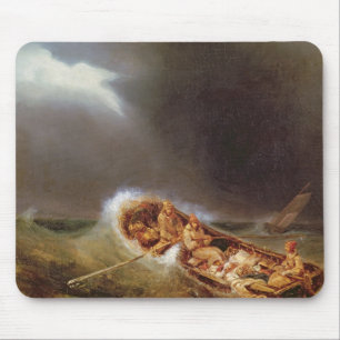 Boote von Dieppe, das vom Fischen zurückgeht Mousepad