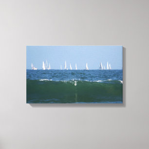 Boote & Wellen_Stretchierte Canvas Print Leinwanddruck