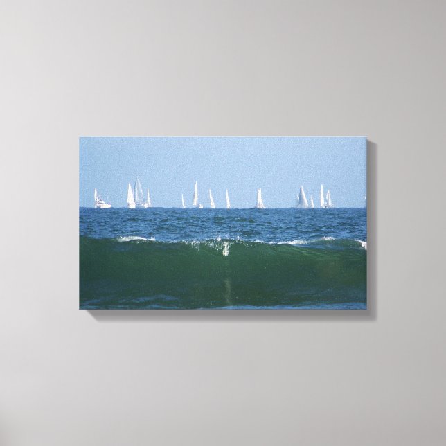 Boote & Wellen_Stretchierte Canvas Print Leinwanddruck (Vorderseite)